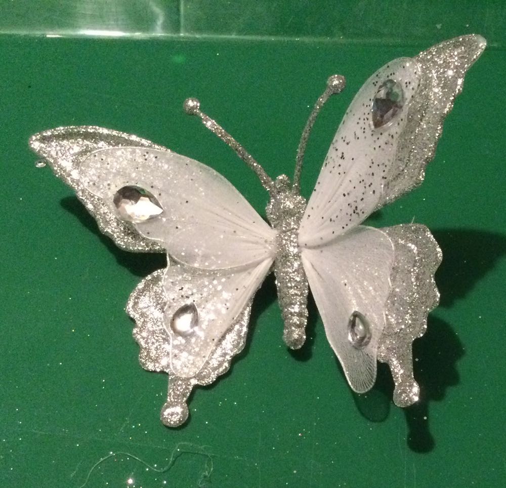 Butterfly Silver - Holiday Time ornament collectible - Main Image 2