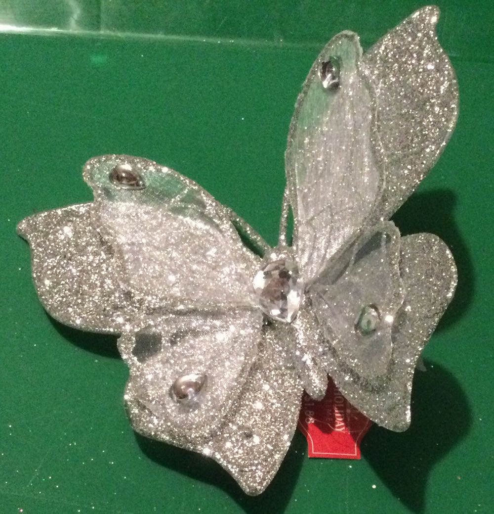 Butterfly Silver - Holiday Time ornament collectible - Main Image 2