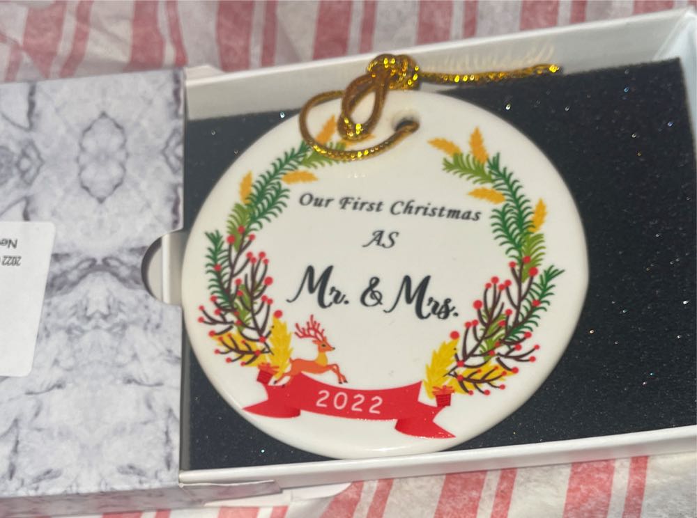 1st Christmas As Mr & Mrs.  (Christmas Familytime) ornament collectible - Main Image 2
