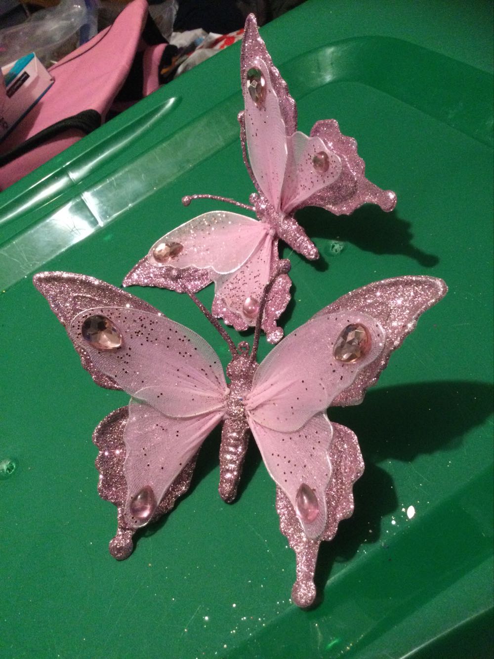 Butterfly Pink - Holiday Time ornament collectible - Main Image 2