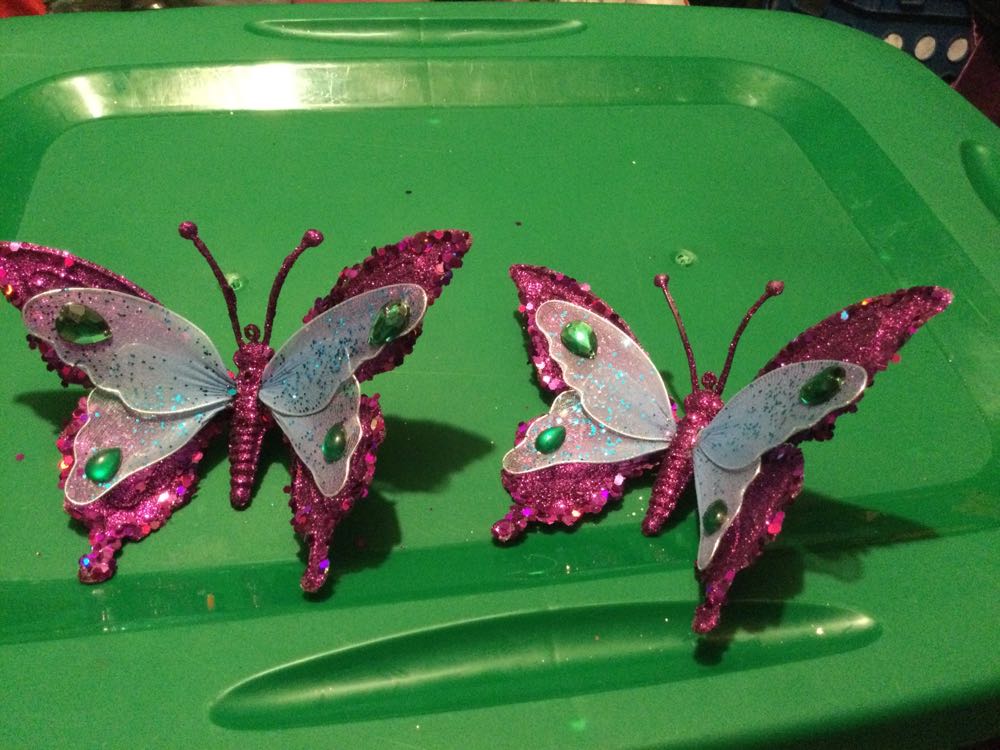 Butterfly Purple with Teal  - Holiday Time ornament collectible - Main Image 2