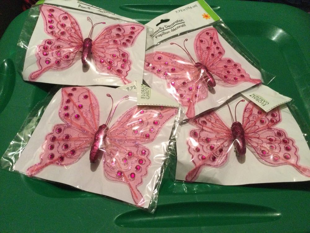 Butterfly Magenta - Floral Garden ornament collectible - Main Image 2