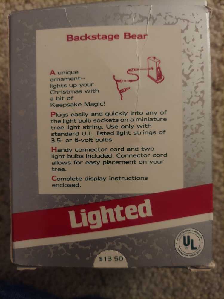 Backstage Bear  (Hallmark Ornament) ornament collectible - Main Image 3