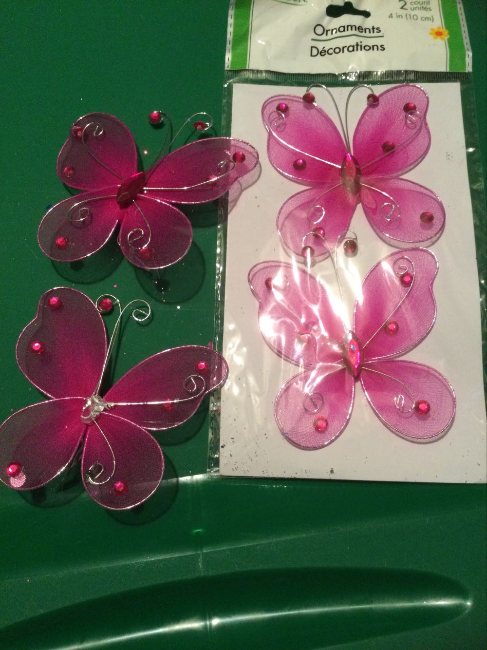 Butterfly Magenta - Floral Garden ornament collectible - Main Image 2