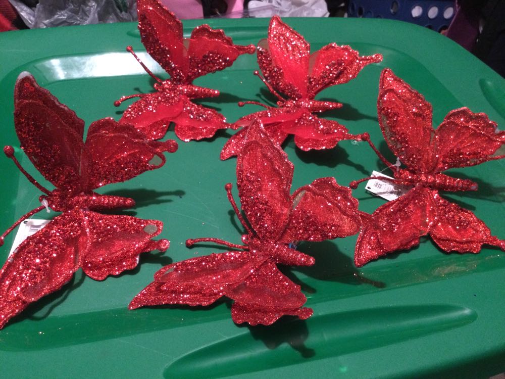 Butterfly Red - Holiday Time ornament collectible - Main Image 2