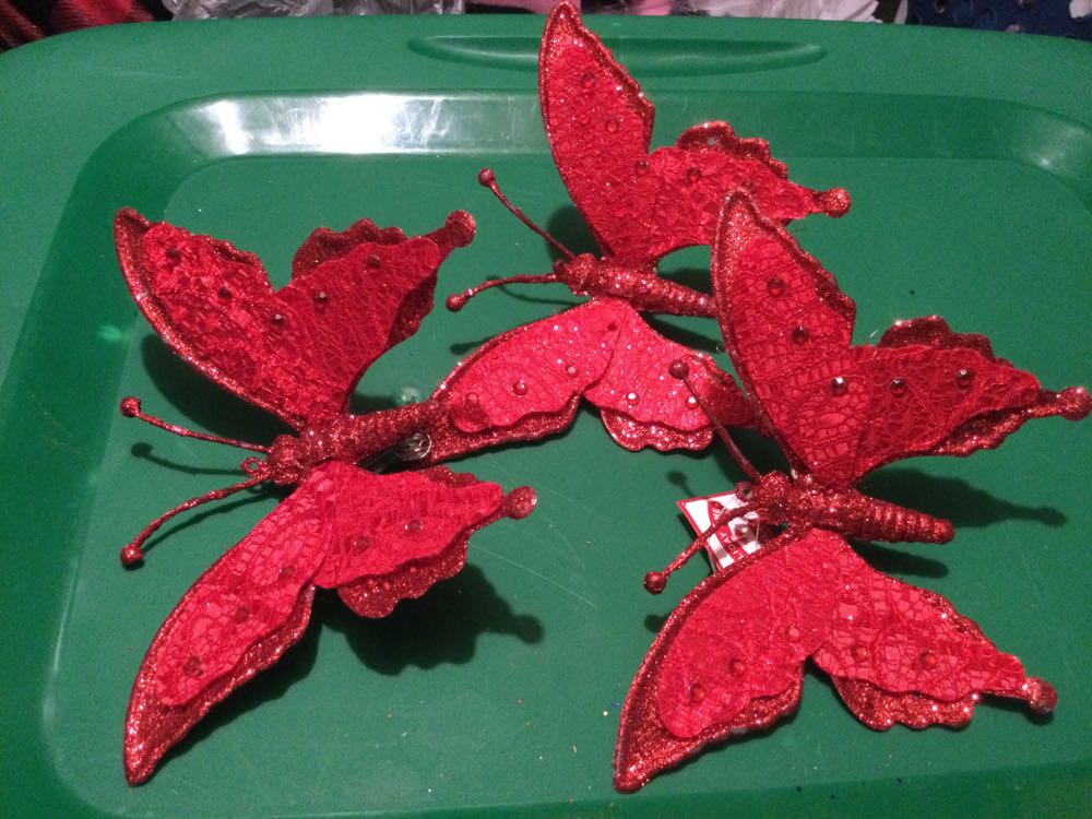 Butterfly Red - Holiday Time ornament collectible - Main Image 2