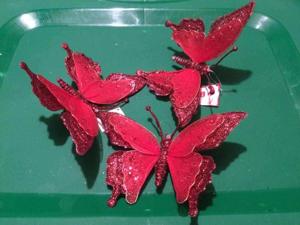 Butterfly Red - Holiday Time ornament collectible - Main Image 2