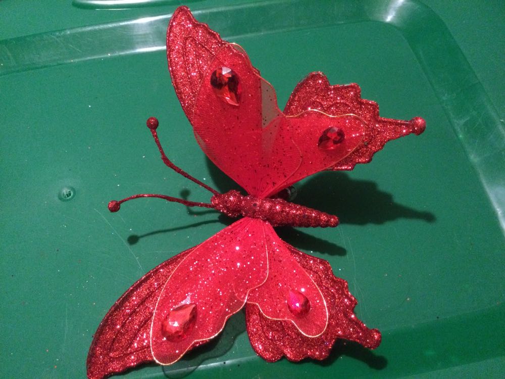 Butterfly Red - Holiday Time ornament collectible - Main Image 2