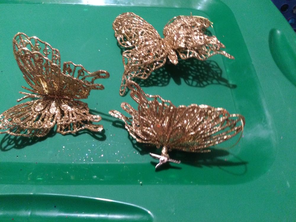 Butterfly Gold  ornament collectible - Main Image 2