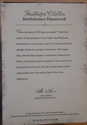 Halloween: Hauntington Collection - Bartholomew Hauntswell 2005 - Halloween (Hauntington Collection) ornament collectible - Main Image 4