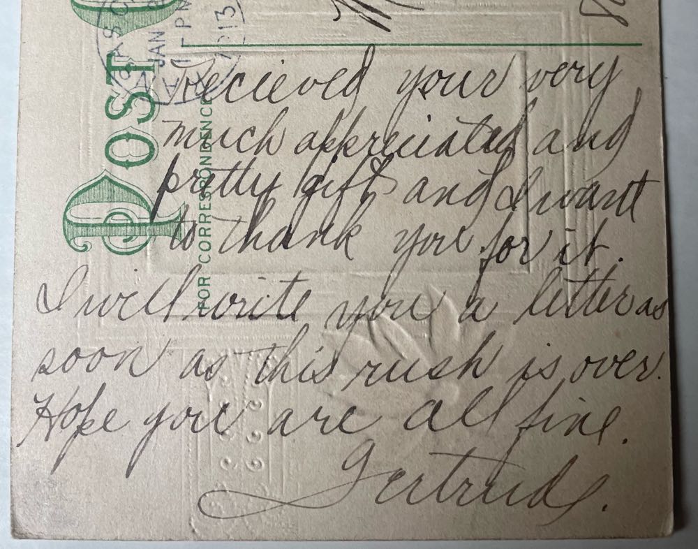 Postcard - “A Happy New Year” - B 126 - New Year (Postcard) ornament collectible - Main Image 3