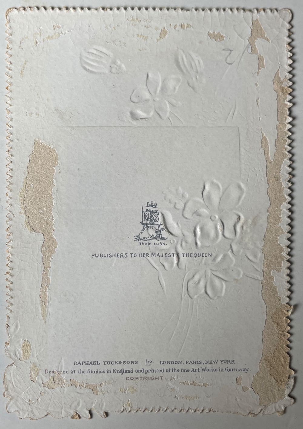 Postcard - Christmas - Raphael Tuck & Sons - “Wishing You A Happy Christmas”  - Country House & Violets - Christmas (Postcard) ornament collectible - Main Image 2