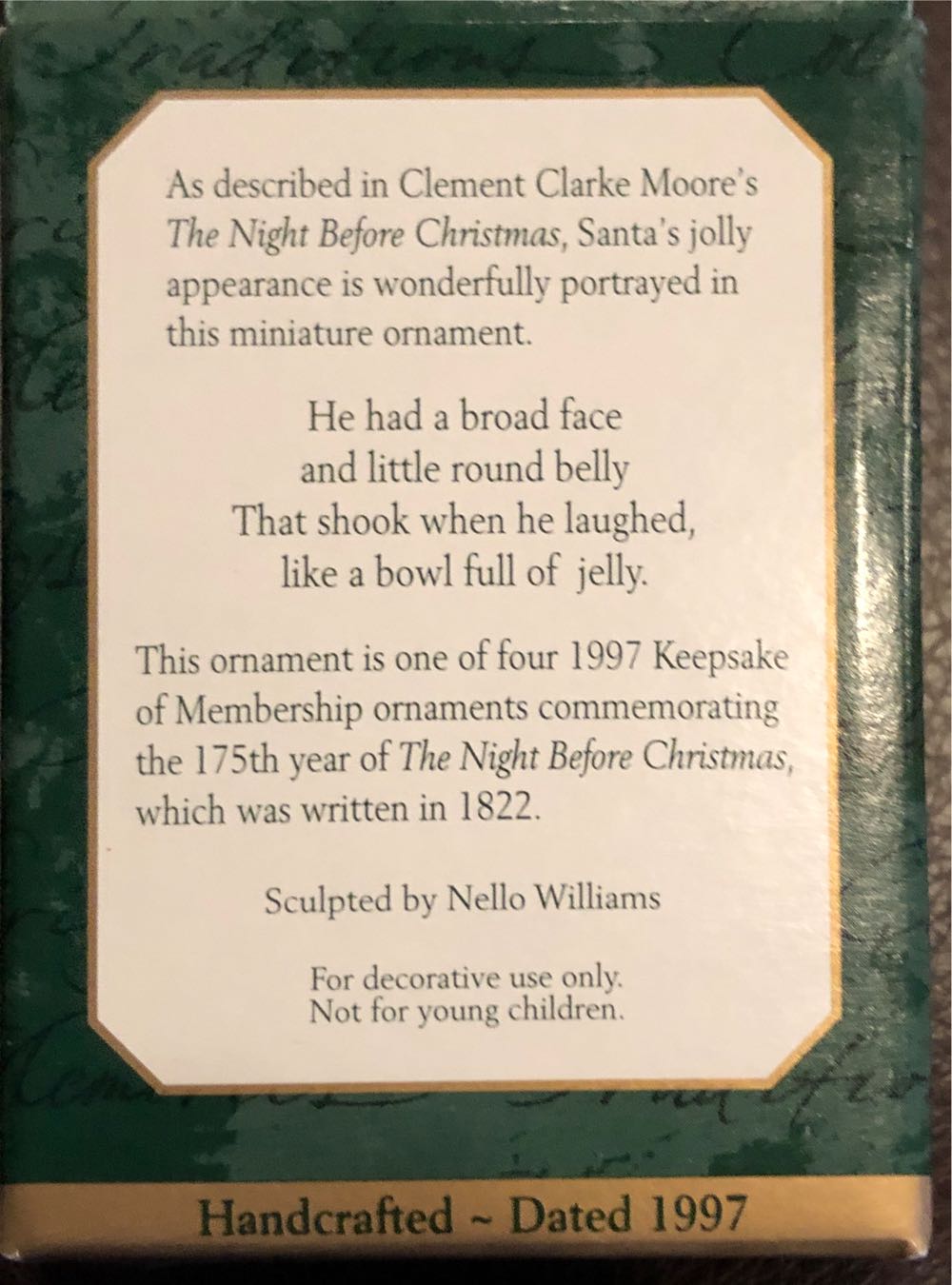 Jolly Old Santa  ornament collectible - Main Image 3