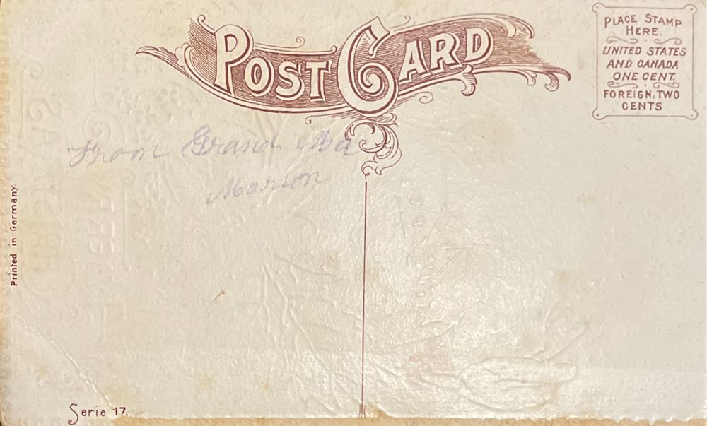 Postcard - Christmas - “A Merry Christmas” - House, Snow, Holly & Mistletoe - Christmas (Postcard) ornament collectible - Main Image 2