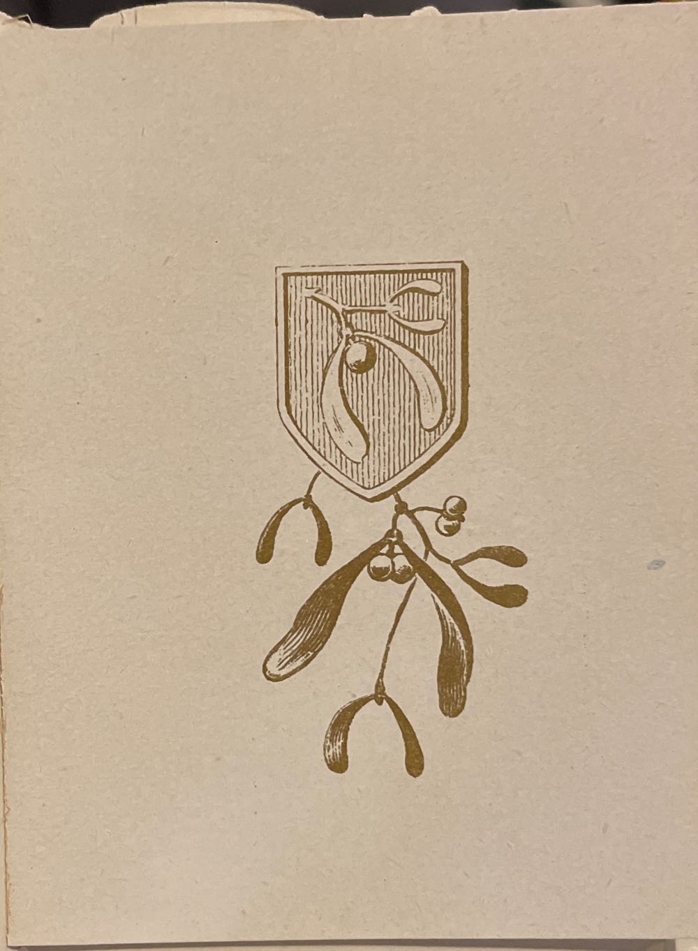 Greeting Card - Christmas - “Merry Thoughts Of You” - Holly And Flowers - Christmas (Greeting Card) ornament collectible - Main Image 2