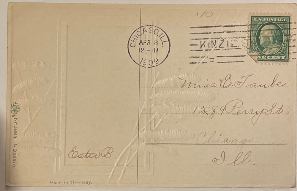 Postcard - Easter - Erika - “Easter Greeting” - 3894 - Easter (Postcard) ornament collectible - Main Image 2