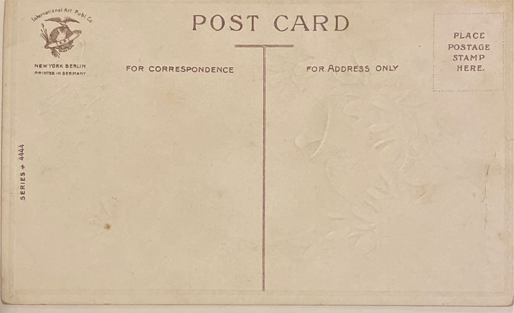 Postcard - Easter - International Art Publishing - “Accept The Simple Wish From Me: A Peaceful Easter May Yours Be. Best Easter Wishes” - Bells And Flowers - Easter (Postcard) ornament collectible - Main Image 2