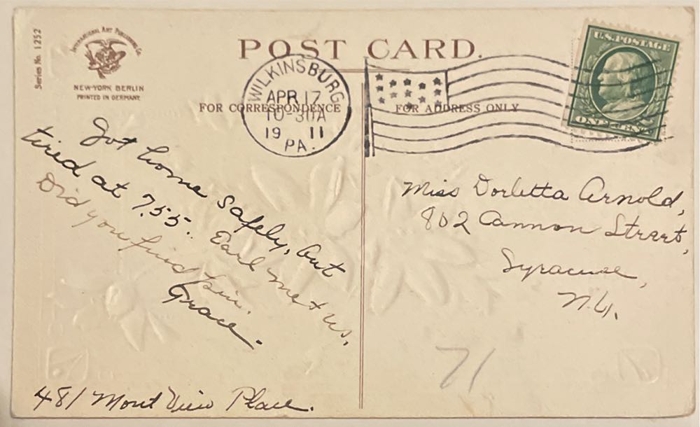 Postcard - Easter - International Art Publishing - “Fond Easter Greeting” - Easter (Postcard) ornament collectible - Main Image 2