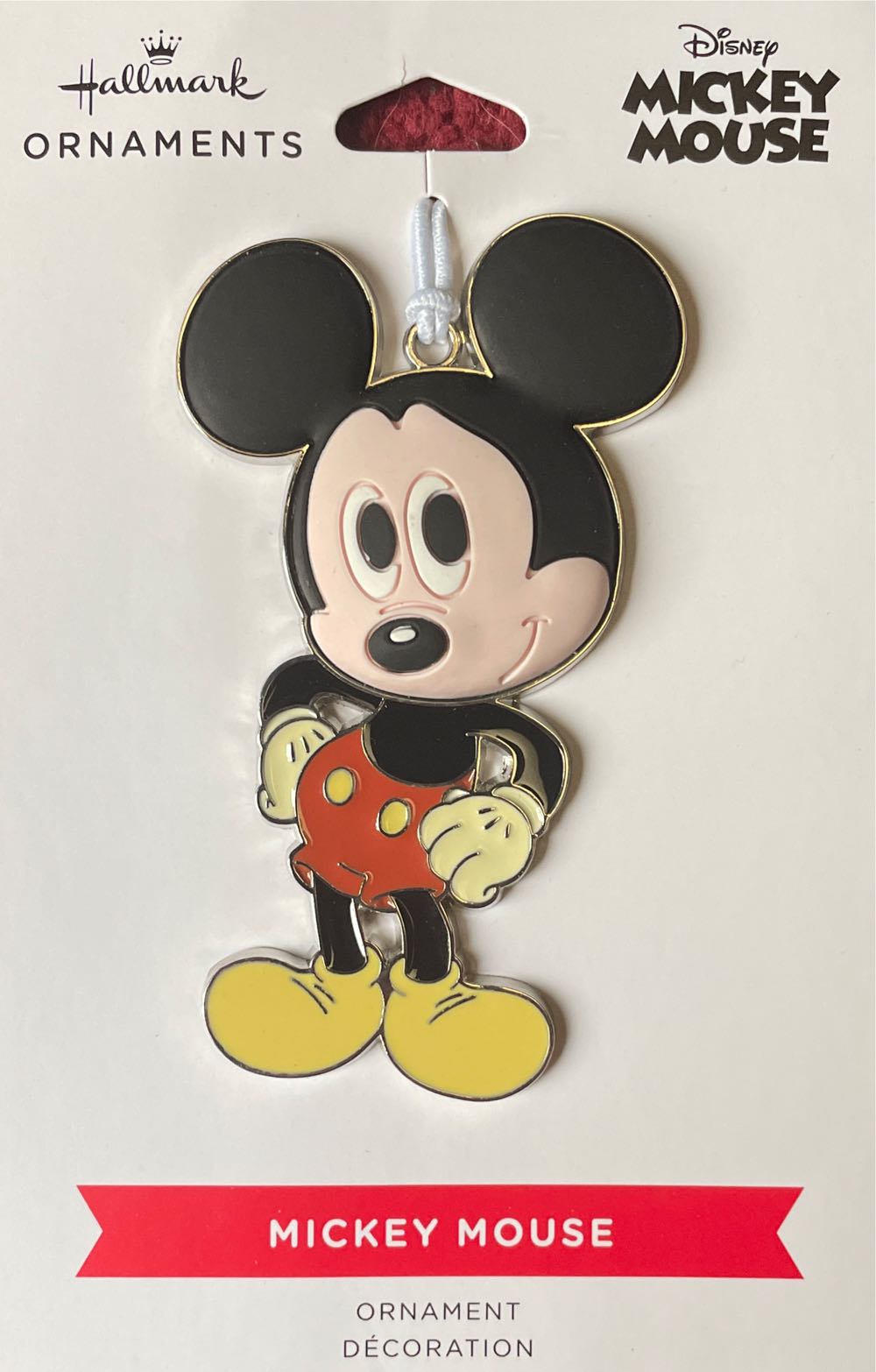 Disney Mickey Mouse (Metal with Dimensional Face) Christmas Tree Ornament  ornament collectible [Barcode 763795776795] - Main Image 1