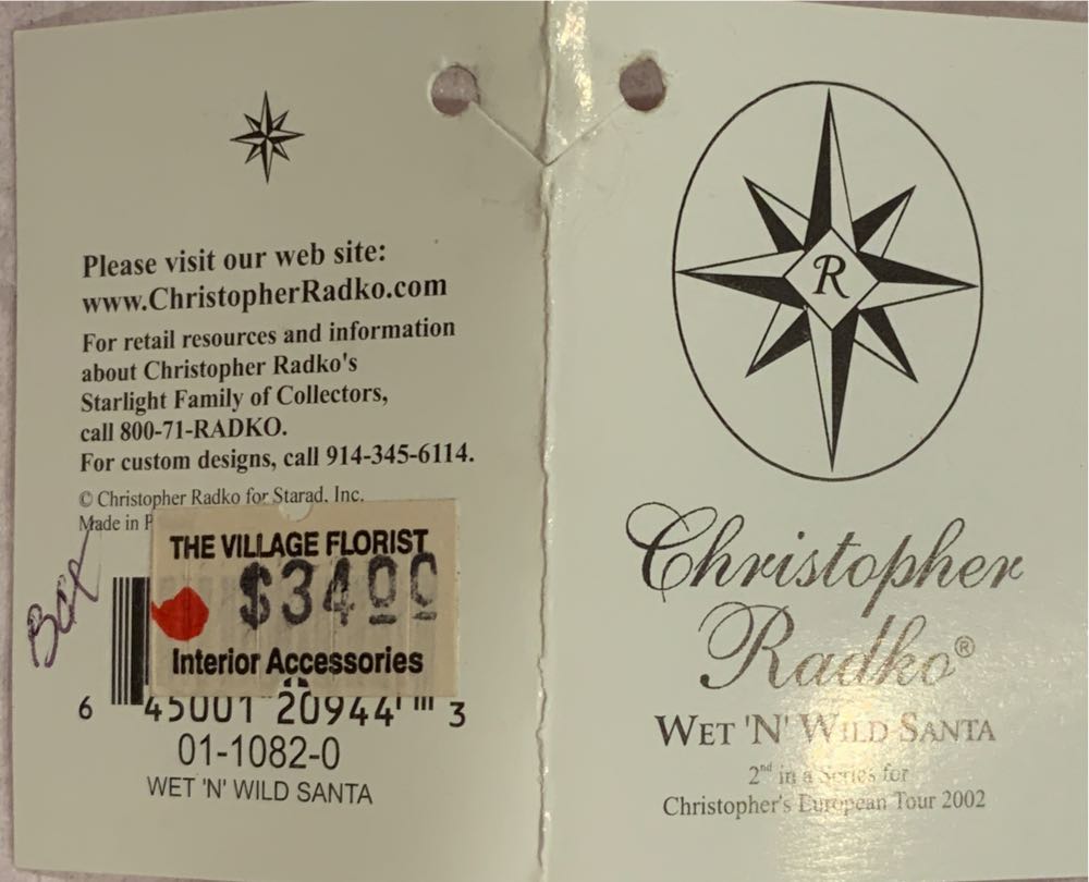 Wet ‘N’ Wild Santa  (Santa) ornament collectible - Main Image 4