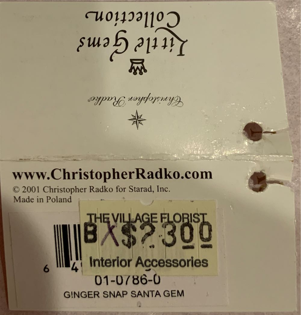 Ginger Snap Santa Gem  (Santa) ornament collectible - Main Image 4