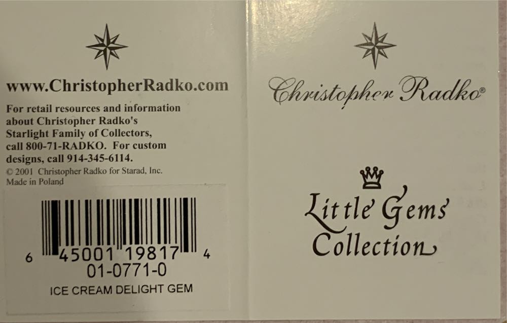 Ice Cream Delight Gem  (food) ornament collectible - Main Image 4