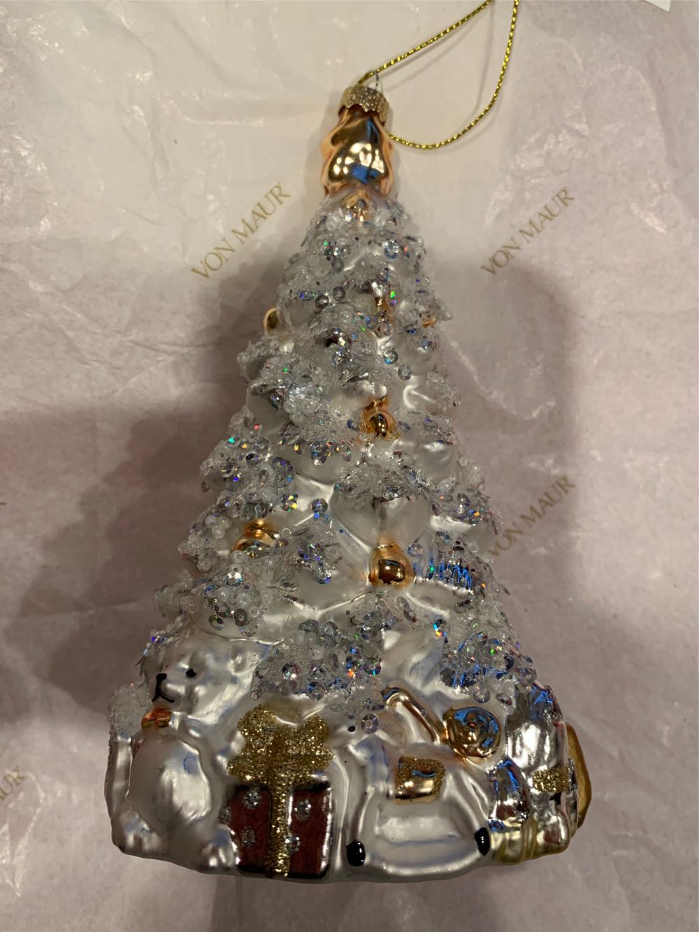 White Christmas Tree  ornament collectible [Barcode 766390215409] - Main Image 3