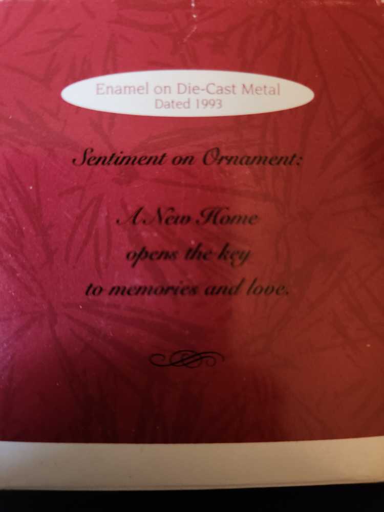 Hallmark Ornament Qx590-5 New Home - Hallmark Keepsake ornament collectible [Barcode 015012028911] - Main Image 2