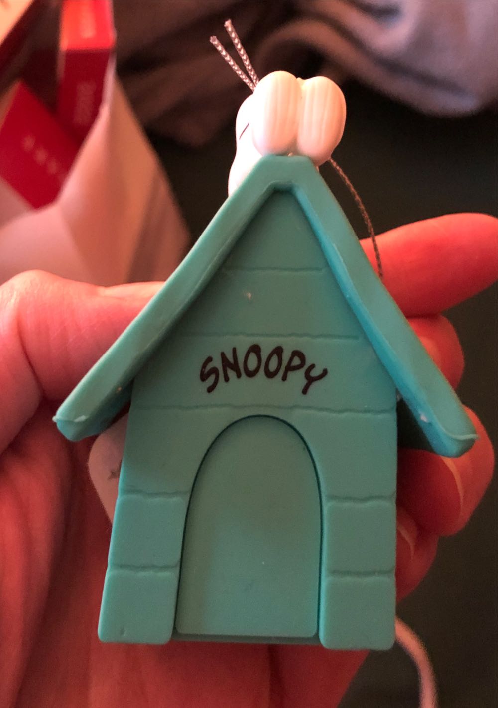 Snoopy On House - Teal - The Peanuts Gang ornament collectible [Barcode 763795820092] - Main Image 2