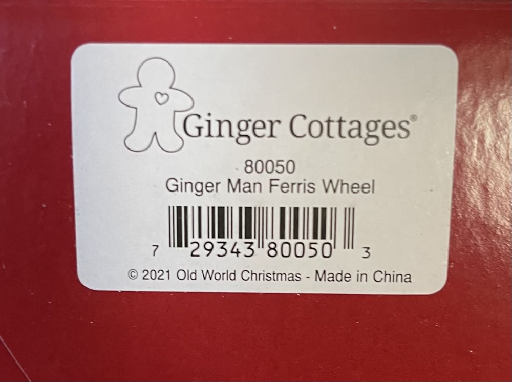 80050 Ginger Cottages - Ginger Man Ferris Wheel  ornament collectible - Main Image 2