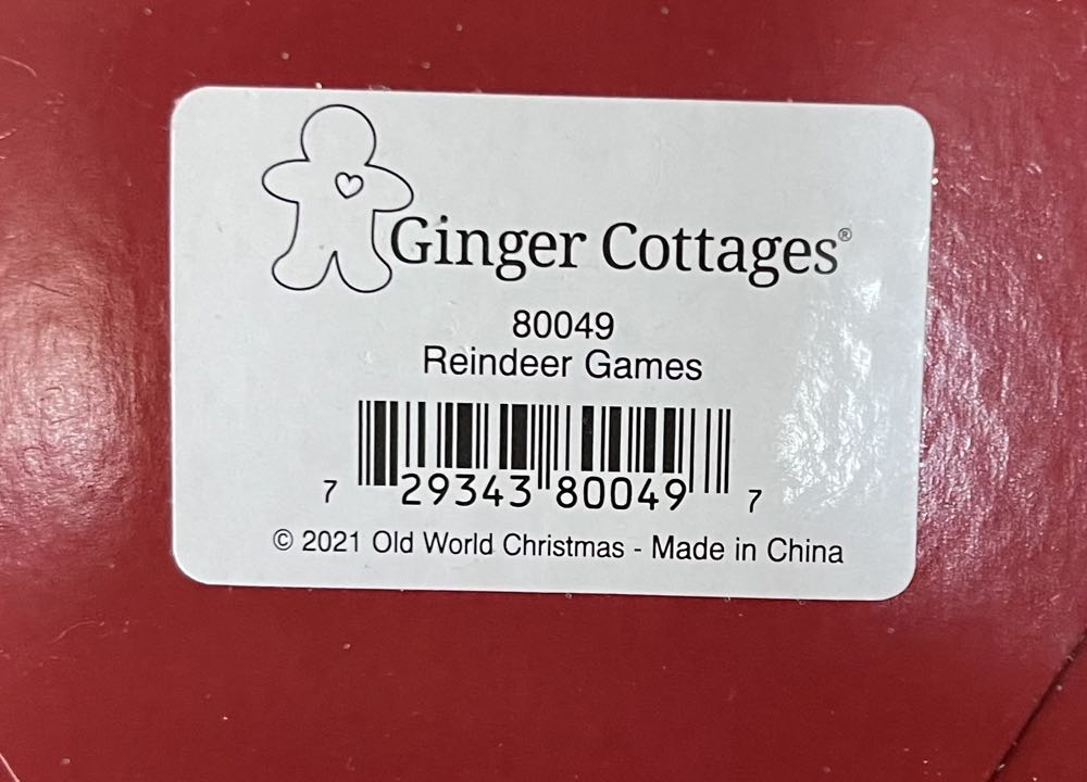 80049 Ginger Cottages - Reindeer Games  ornament collectible - Main Image 2
