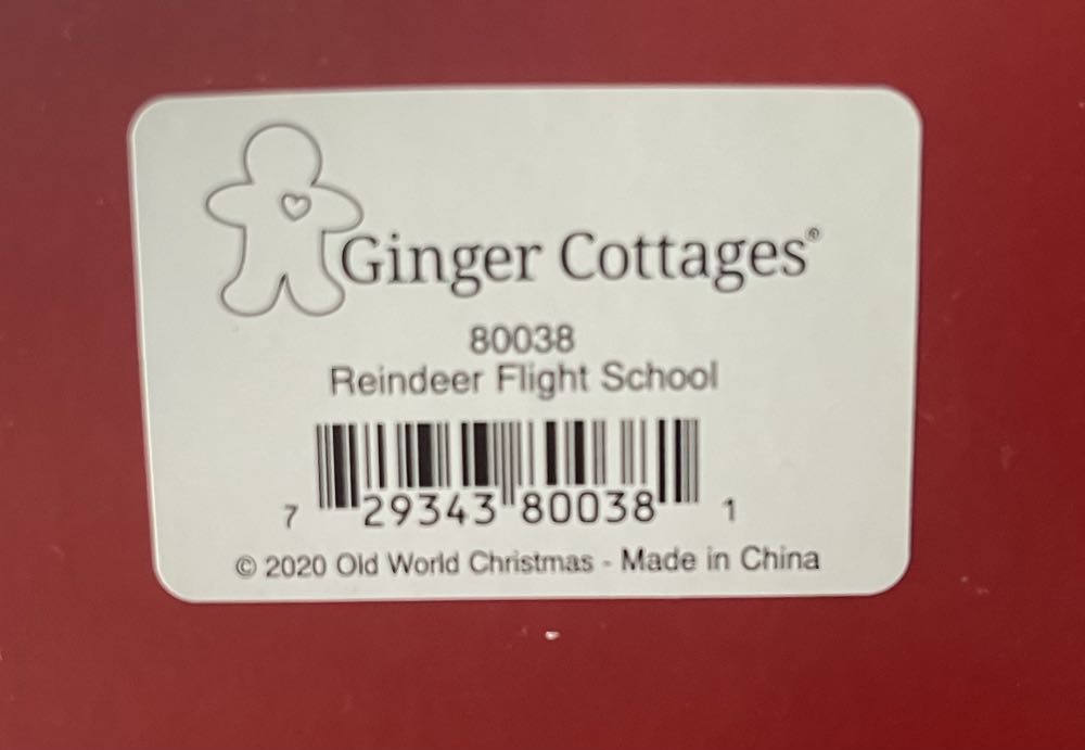 80038 Ginger Cottages - Reindeer Flight School  ornament collectible - Main Image 2