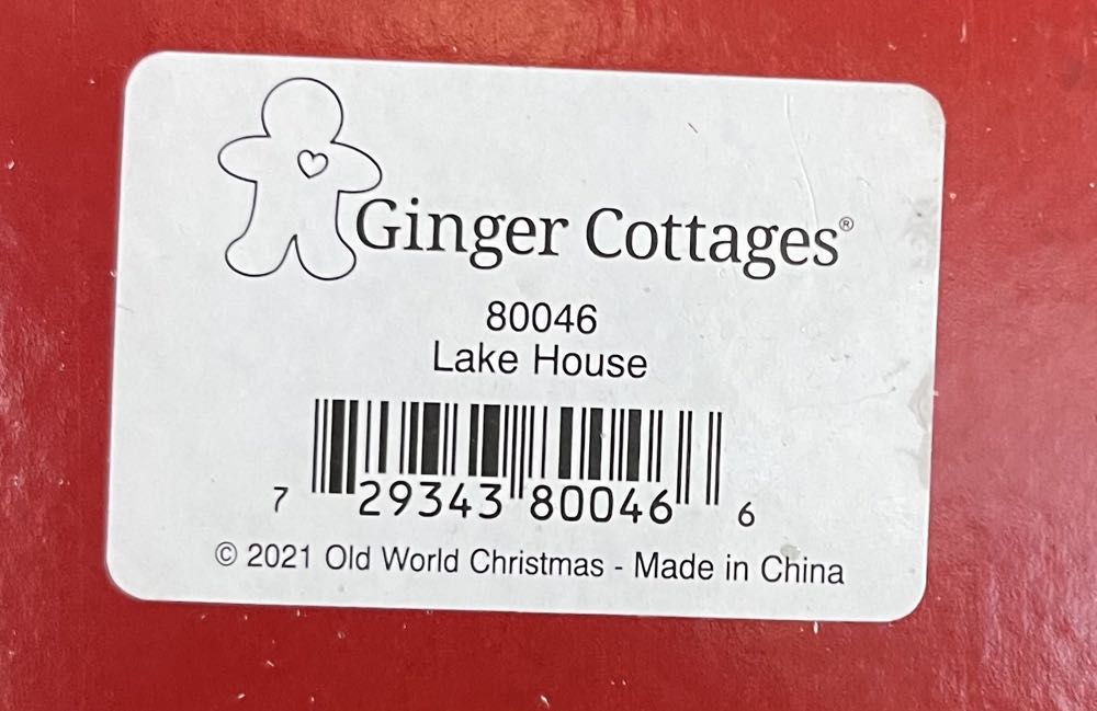 80046 Ginger Cottages - Lake House  ornament collectible - Main Image 2