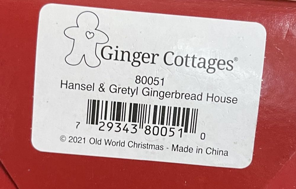 80051 Ginger Cottages - Hansel & Gretyl Gingerbread House  ornament collectible - Main Image 2