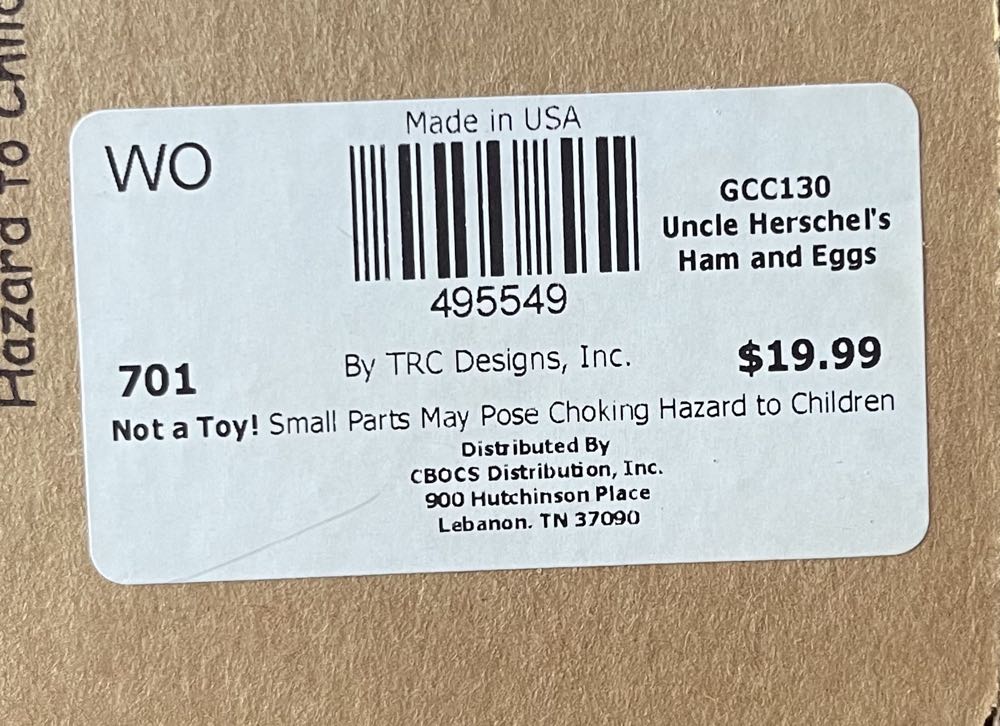 GCC130 Ginger Cottages - Uncle Hershel’s Ham and Eggs  ornament collectible - Main Image 2