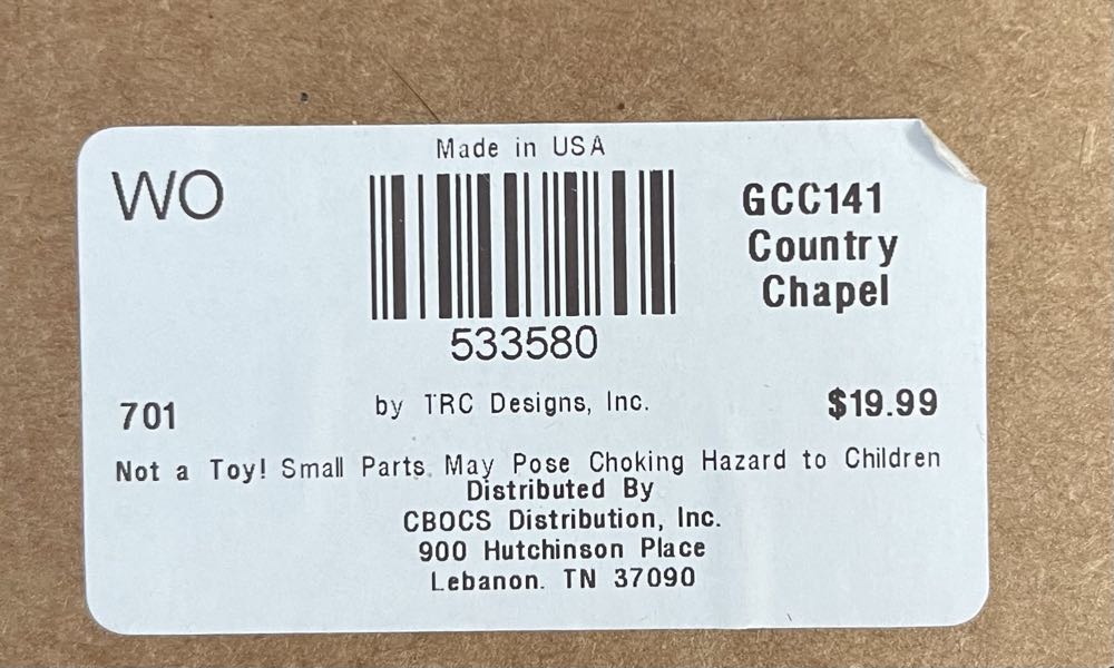 GCC141 Ginger Cottages - Country Chapel  ornament collectible - Main Image 2