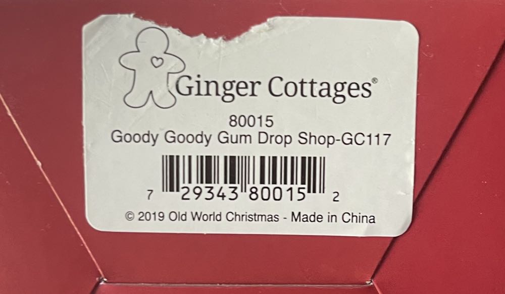 80015 (GC117) Ginger Cottages - Goody Goody Gumdrop Shop  ornament collectible - Main Image 2