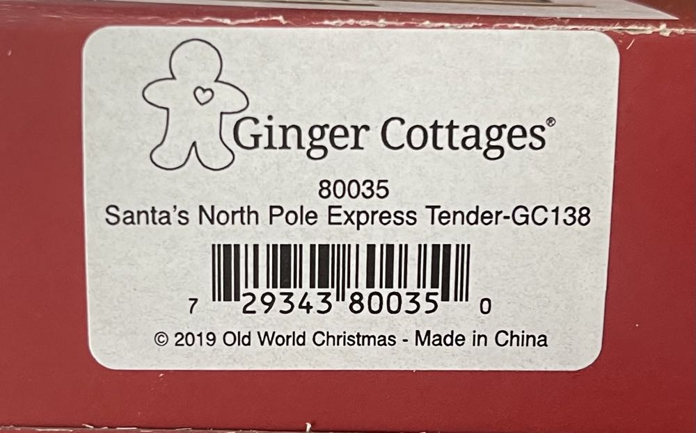 80035 (GC138) Ginger Cottages - Santa’s North Pole Express Tender  ornament collectible - Main Image 2
