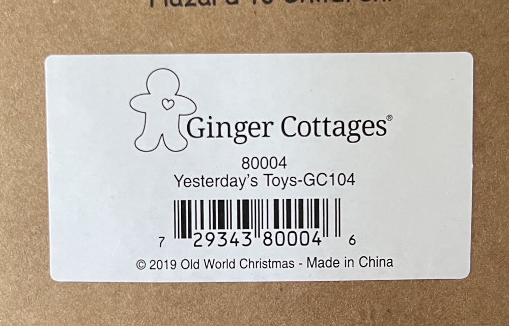 80004 (GC104) Ginger Cottages - Yesterday’s Toys  ornament collectible - Main Image 2