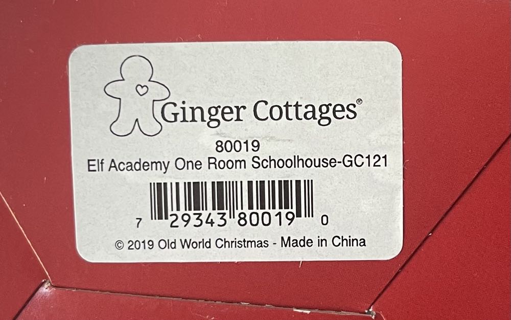 80019 (GC121) Ginger Cottages - Elf Academy One Room Schoolhouse  ornament collectible - Main Image 2