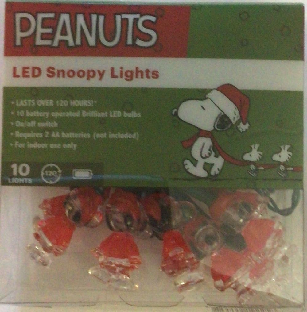 10 Count Snoopy String Lights Battery Operated | At Home  ornament collectible [Barcode 889299192258] - Main Image 1