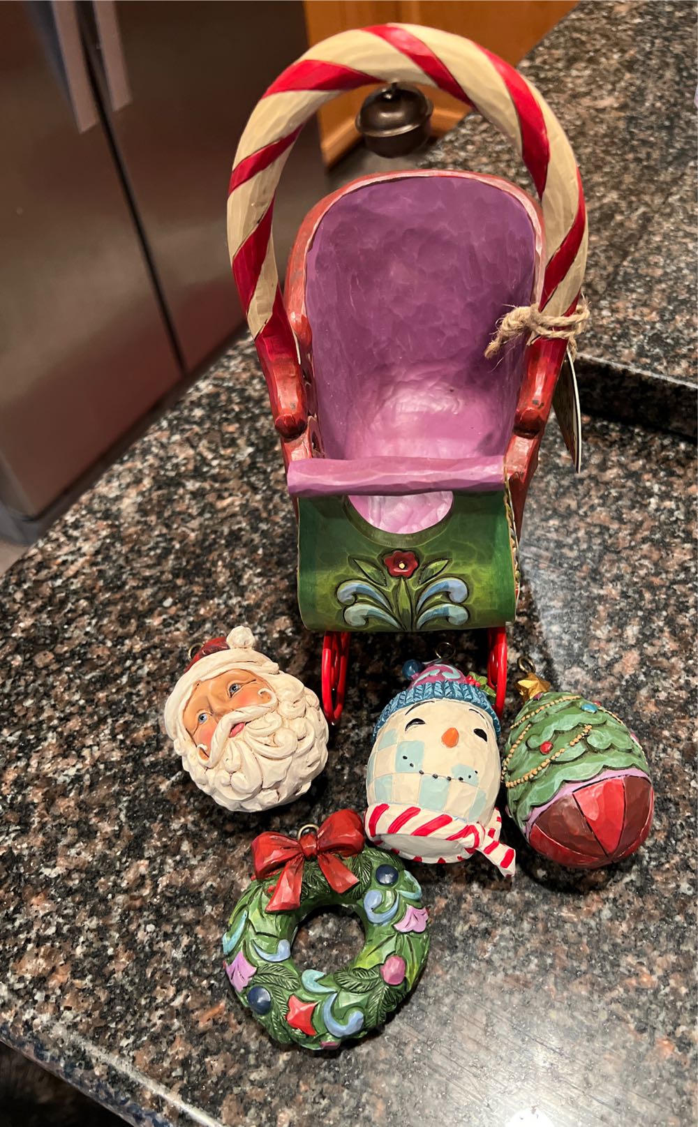 Jim Shore Heartwood Creek Jingle All The Way Christmas Sleigh Figurines Set Of 5  ornament collectible [Barcode 045544525510] - Main Image 2