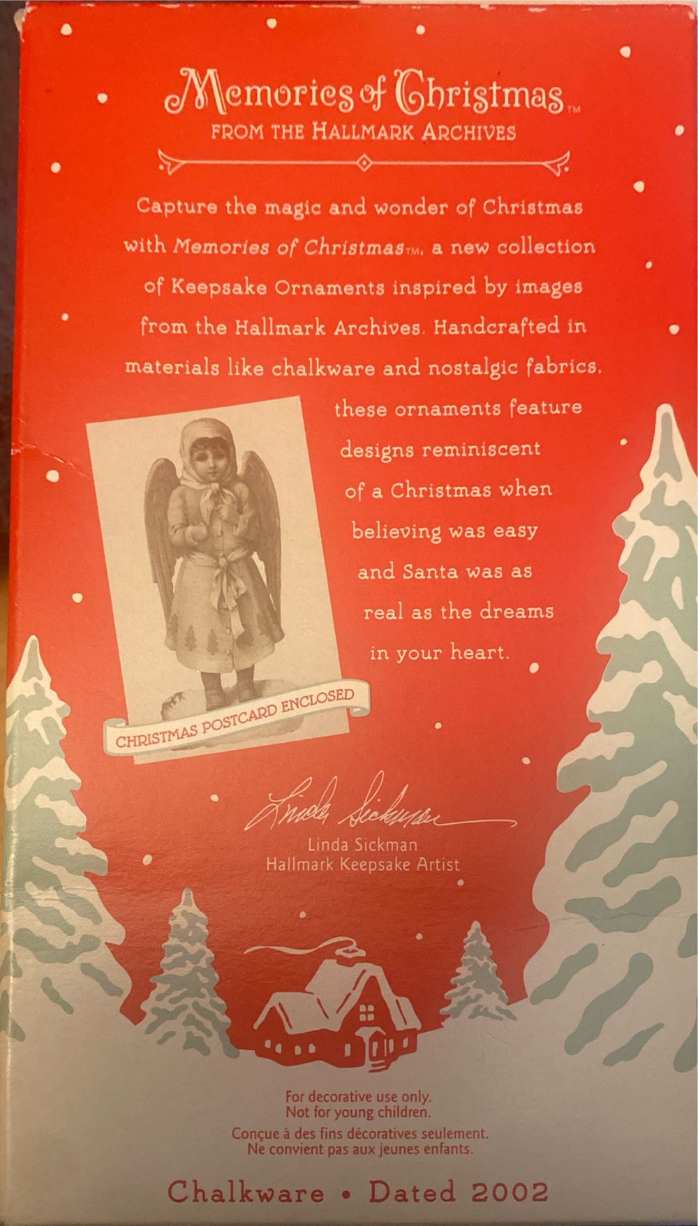 Hallmark Ornament Winter Angel Memories Of Christmas - Angel (Memories of Christmas) ornament collectible [Barcode 015012706192] - Main Image 2