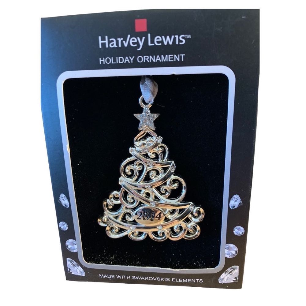 Harvey Lewis 2014 Christmas Tree Silver Ornament  ornament collectible - Main Image 3