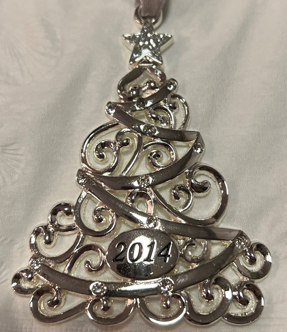 Harvey Lewis 2014 Christmas Tree Silver Ornament  ornament collectible - Main Image 4