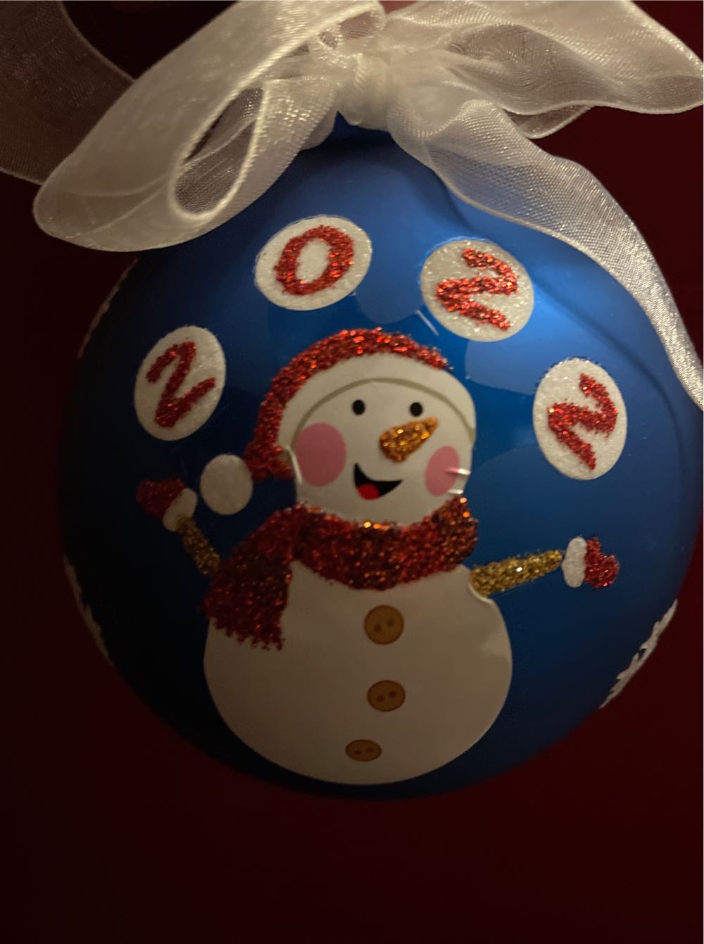 2022 Snowman Ball  ornament collectible - Main Image 1