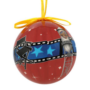 WARNER BROS. STUDIOS SHIELD Ball Ornament - Motion Picture Studios (Hanging Ornament) ornament collectible [Barcode 609205907581] - Main Image 2