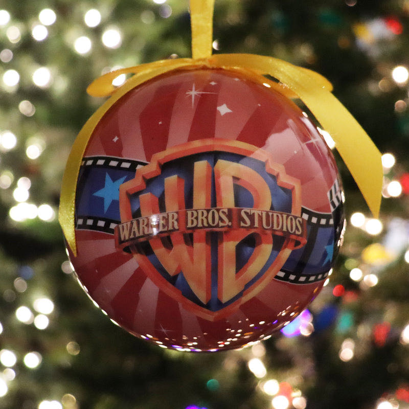 WARNER BROS. STUDIOS SHIELD Ball Ornament - Motion Picture Studios (Hanging Ornament) ornament collectible [Barcode 609205907581] - Main Image 3