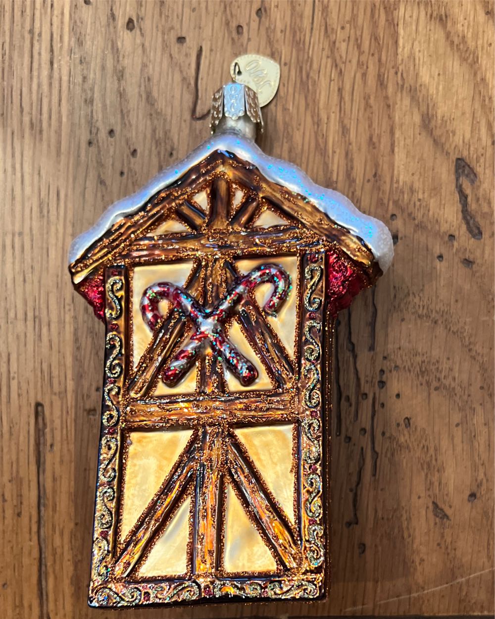 Reindeer At Barn Door  ornament collectible - Main Image 2