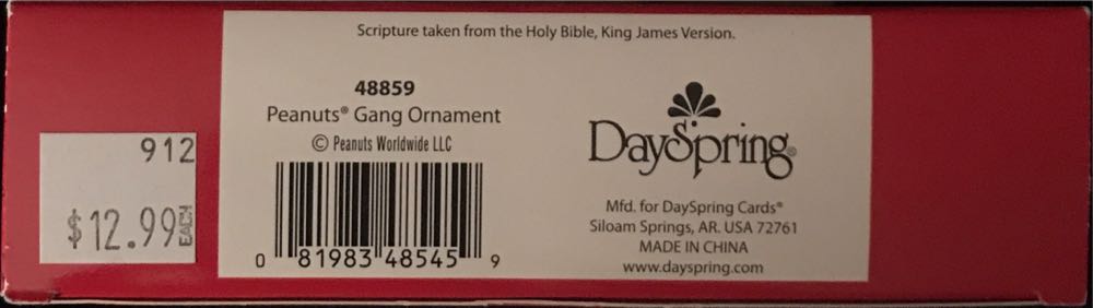 Christmas Joy from Snoopy & Woodstock Snoopy’s Skating Party  (Peanuts) ornament collectible [Barcode 081983485459] - Main Image 3